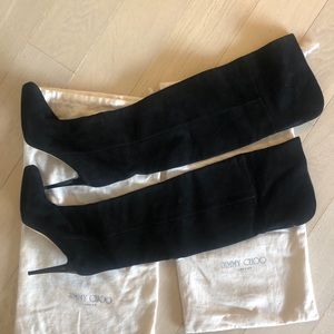 Jimmy Choo suede over the knee boots size 41